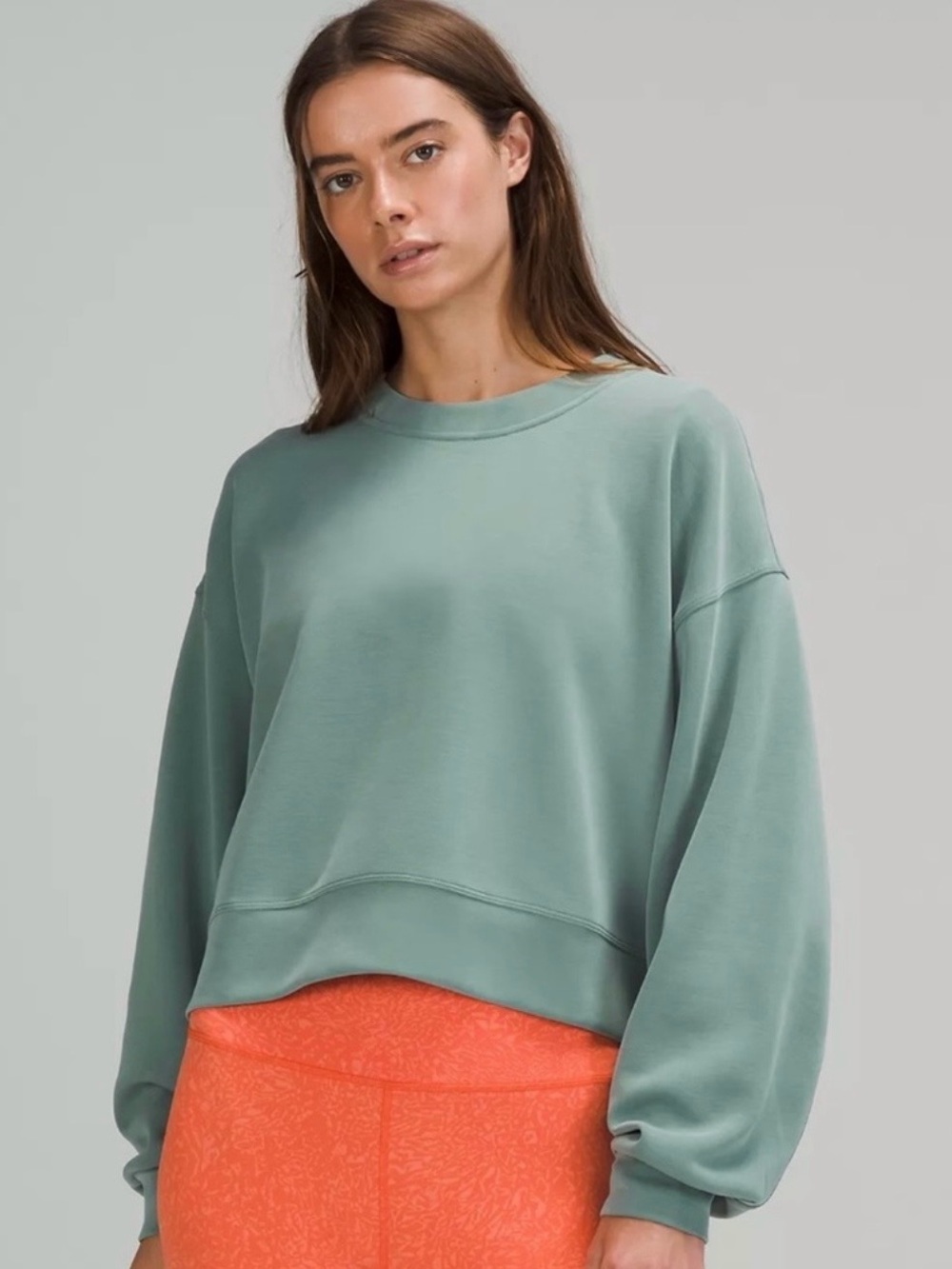 Lululemon perfectly oversized cropped crew soft stream